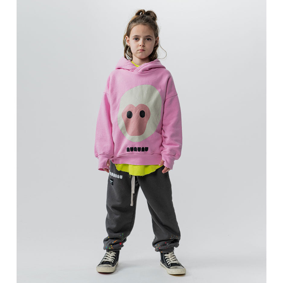 NUNUNU Washed Smokey Pink Monkey Around Hoodie