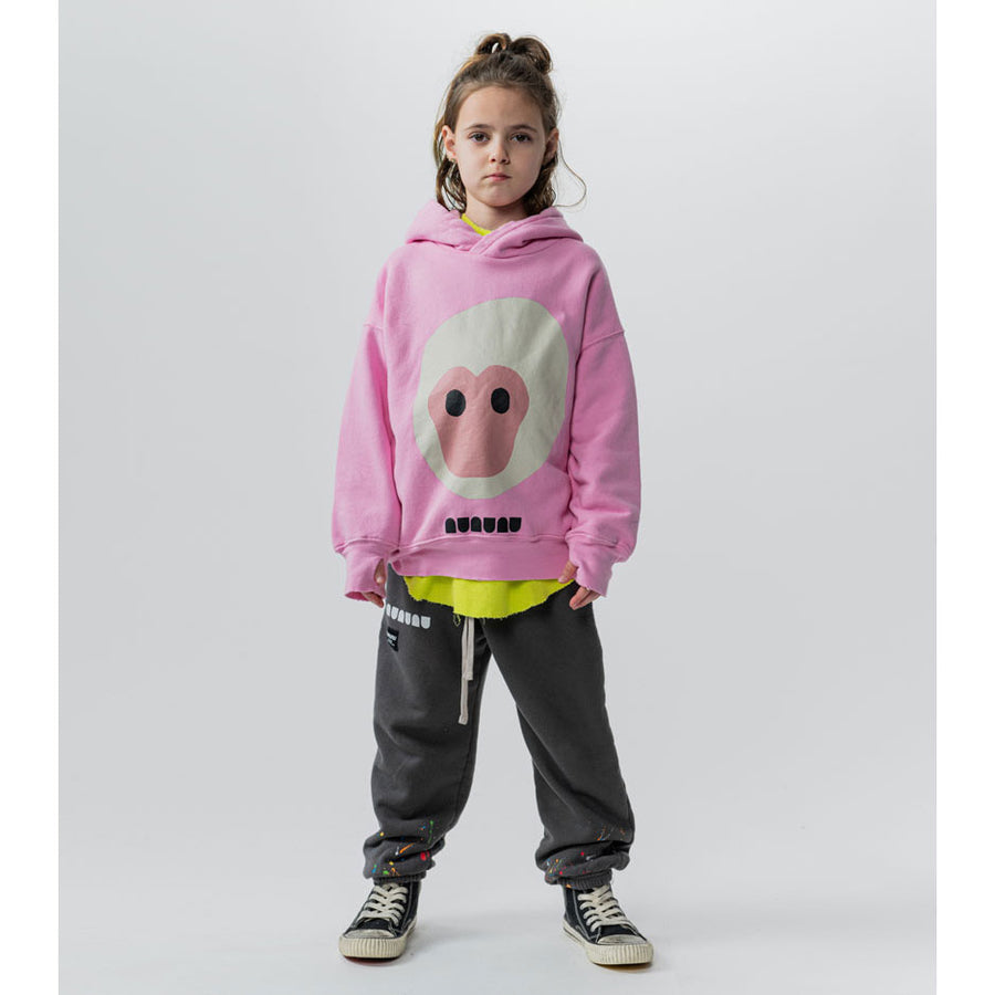 NUNUNU Washed Smokey Pink Monkey Around Hoodie
