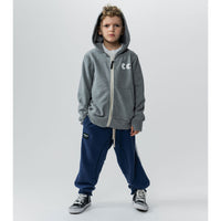 NUNUNU Heather Grey  Side Eye Zip Hoodie