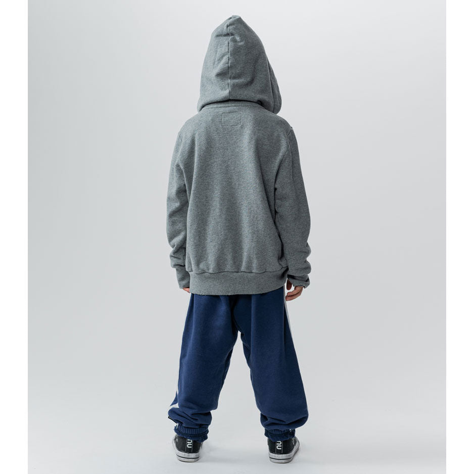 NUNUNU Heather Grey  Side Eye Zip Hoodie