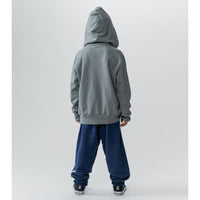 NUNUNU Heather Grey  Side Eye Zip Hoodie