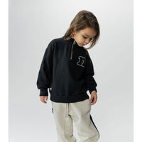 NUNUNU Black 1/2 Zip N Sweatshirt
