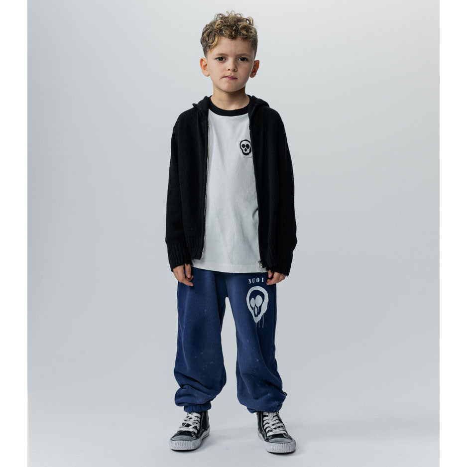 NUNUNU Black Knit Zip Hoodie