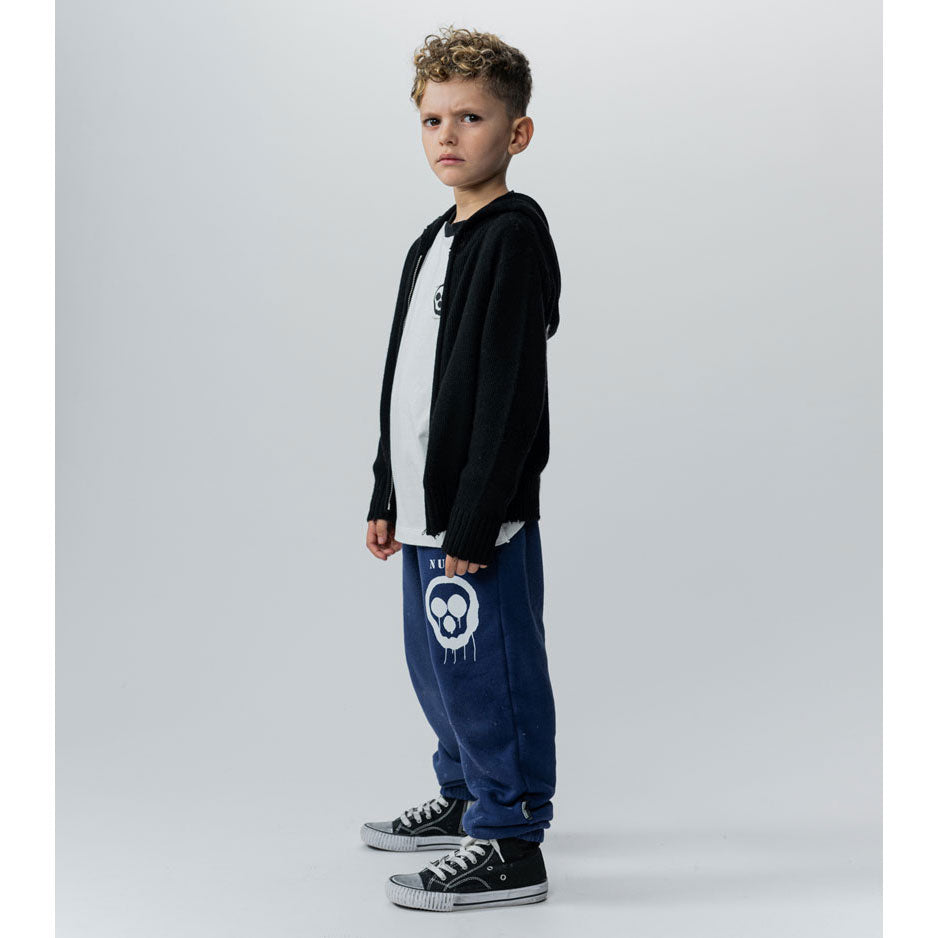 NUNUNU Black Knit Zip Hoodie
