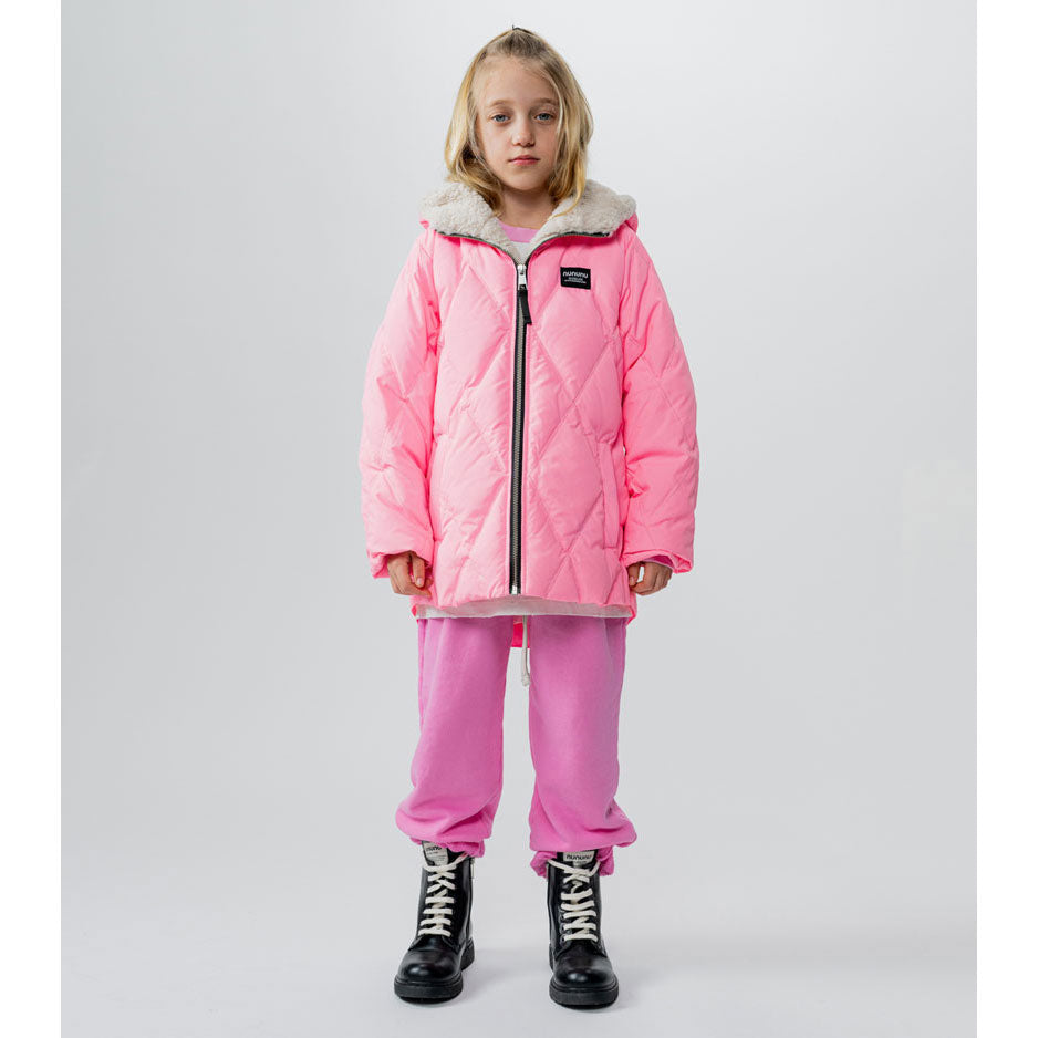NUNUNU Hot Pink Mega Pockets Down Jacket