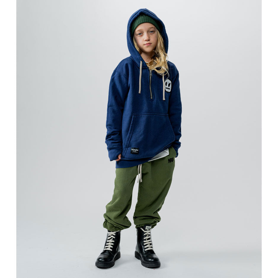 NUNUNU Indigo 1/2 Zip Hoodie