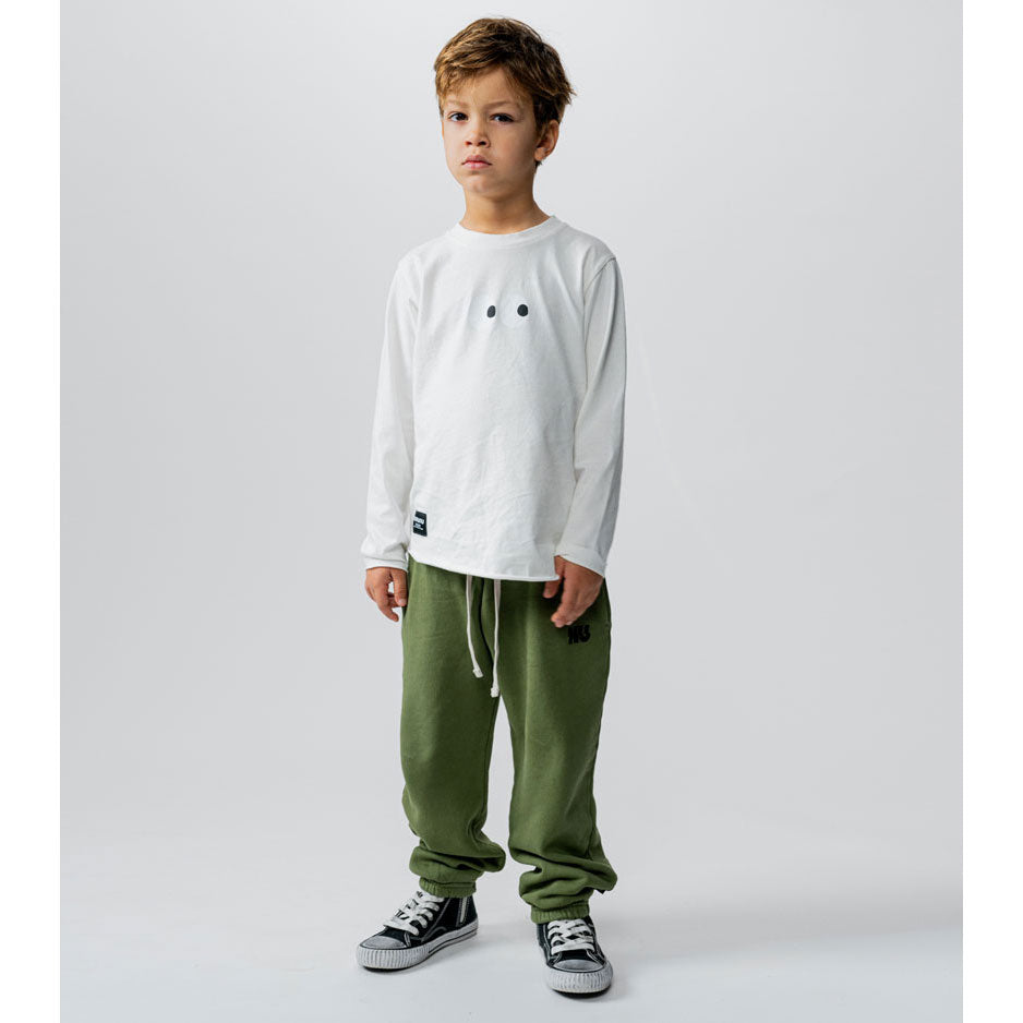 NUNUNU White Side Eye Rounded Shirt