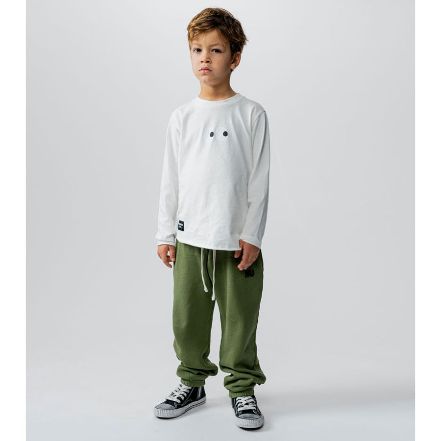 NUNUNU White Side Eye Rounded Shirt