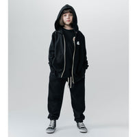 NUNUNU Black Side Eye Zip Hoodie