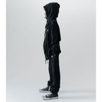 NUNUNU Black Side Eye Zip Hoodie