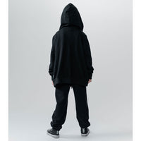 NUNUNU Black Side Eye Zip Hoodie