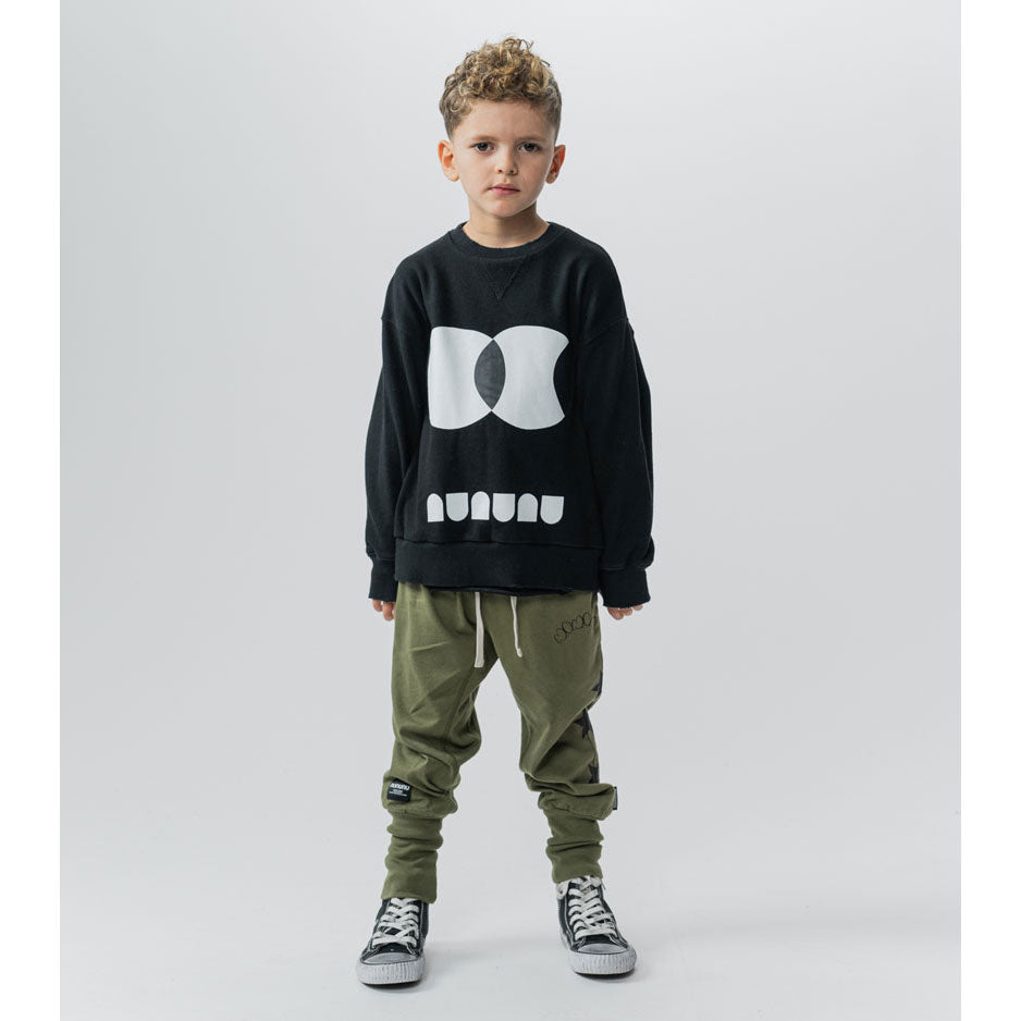 NUNUNU Black Side Eye Sweatshirt