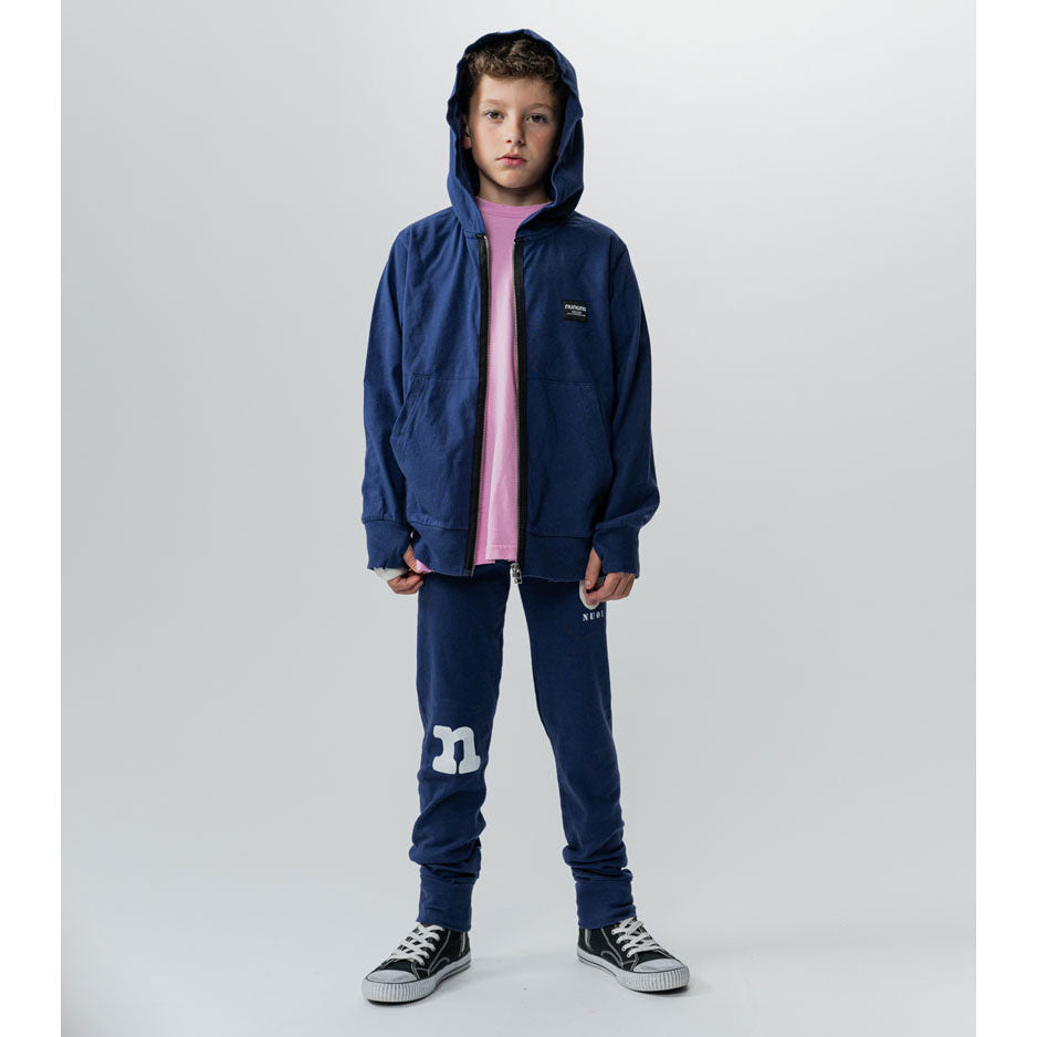NUNUNU Indigo Iconic Zip Hoodie