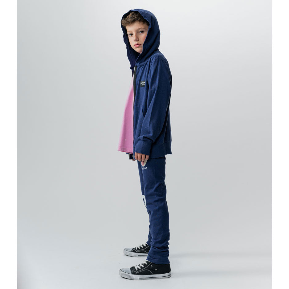 NUNUNU Indigo Iconic Zip Hoodie