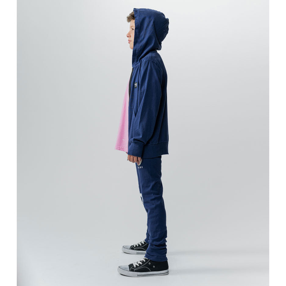 NUNUNU Indigo Iconic Zip Hoodie