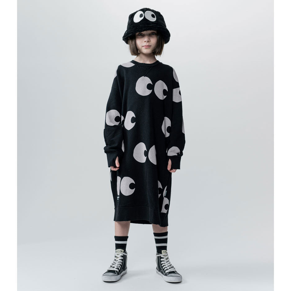 NUNUNU Black Side Eyes A Dress