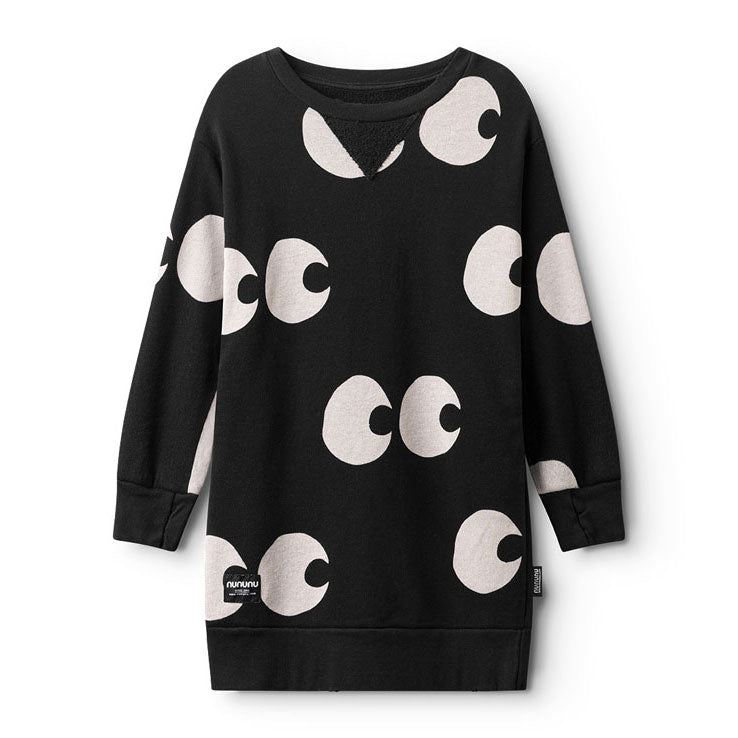 NUNUNU Black Side Eyes A Dress