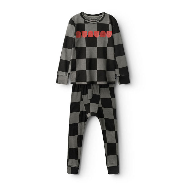 NUNUNU Graphite Checkmate Loungewear