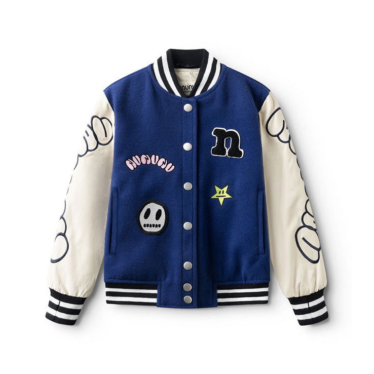 NUNUNU Indigo/Smokey Natural Team Nununu Letterman Jacket