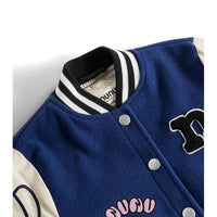 NUNUNU Indigo/Smokey Natural Team Nununu Letterman Jacket