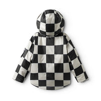 NUNUNU Smokey Natural Reversible Checkmate Down Jacket