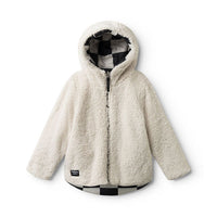 NUNUNU Smokey Natural Reversible Checkmate Down Jacket