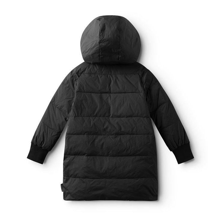 NUNUNU Black Reversible Side Eye Down Coat