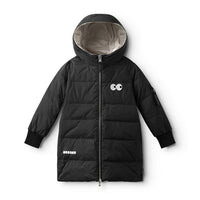NUNUNU Black Reversible Side Eye Down Coat