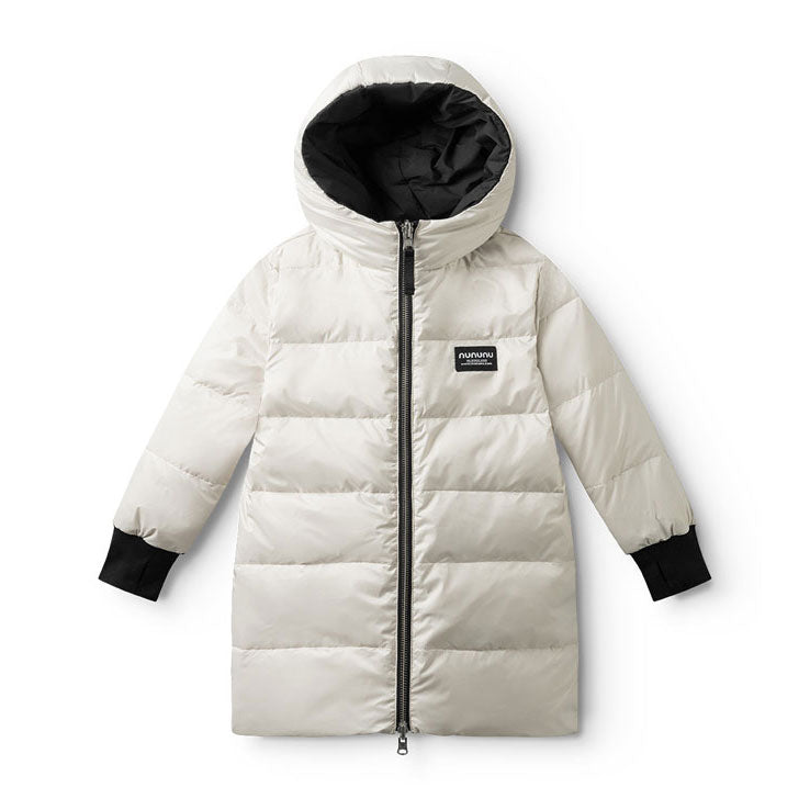 NUNUNU Black Reversible Side Eye Down Coat