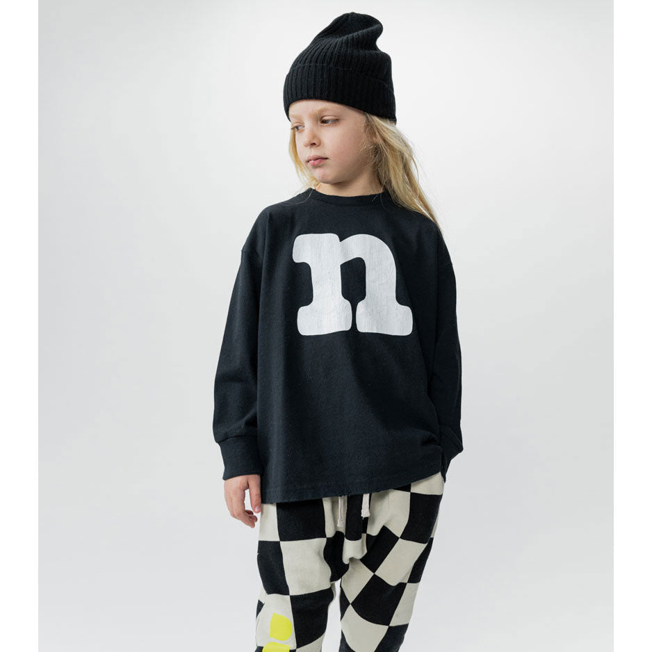 NUNUNU Washed Black N Shirt