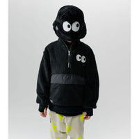 NUNUNU Black Sherpa Pullover