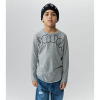 NUNUNU Heather Grey Bubbly Rounded Shirt