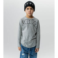 NUNUNU Heather Grey Bubbly Rounded Shirt