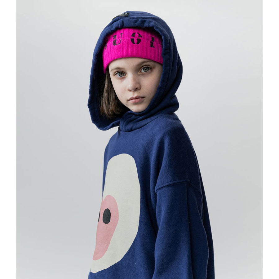 NUNUNU Washed Indigo Monkey Around Hoodie