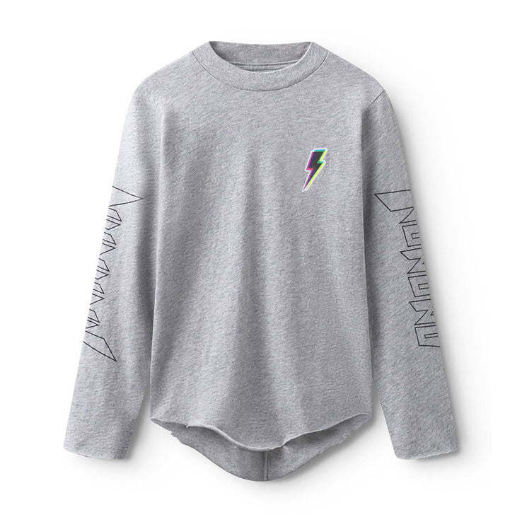 Nununu Heather Grey Dizzy Bolt Shirt