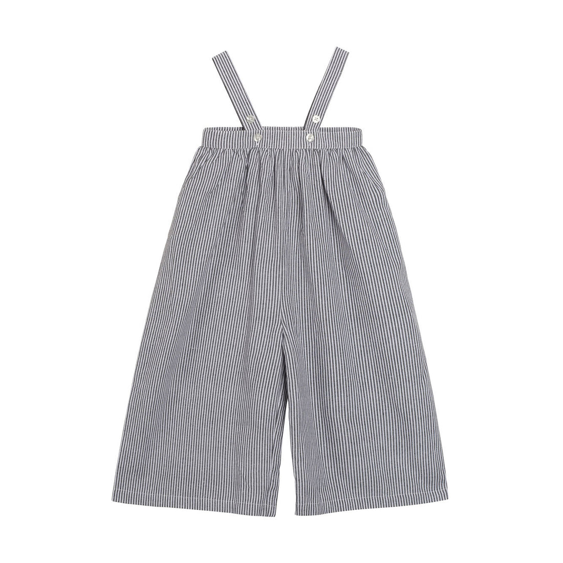 Little Cotton Clothes Blue Stripe Organic Nanou Dungarees