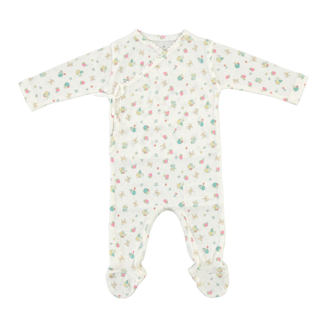 Bebe Organic Strawberry Field Nia Wrap Overall