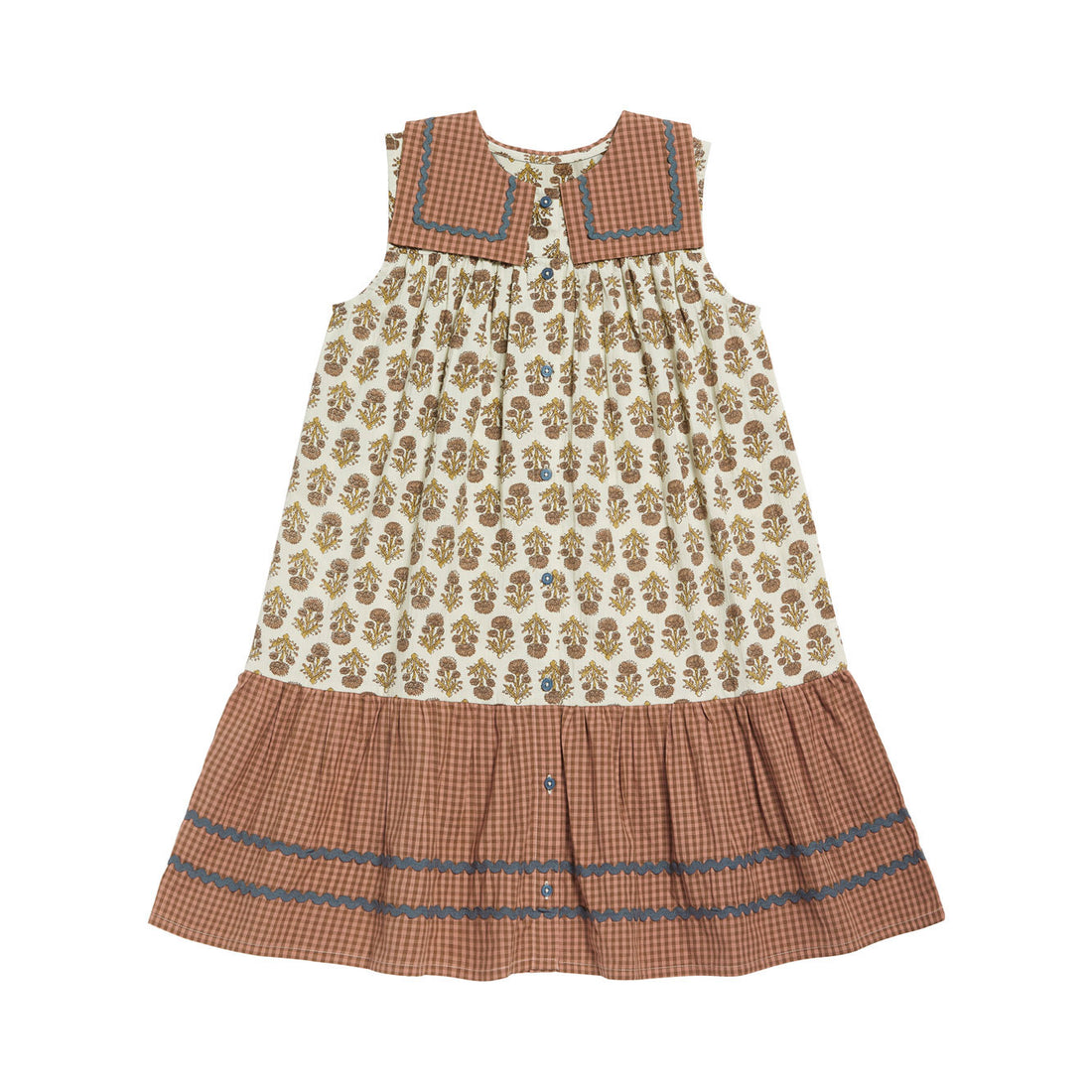 Little Cotton Clothes Tea Rose Jaipur Floral Nola Dress