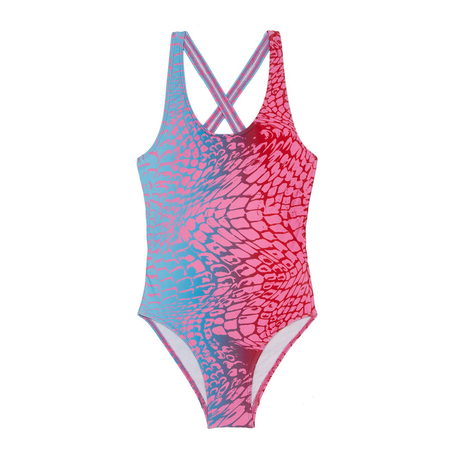 Finger In The Nose  Hot Pink Snake Olivia Swimsuit