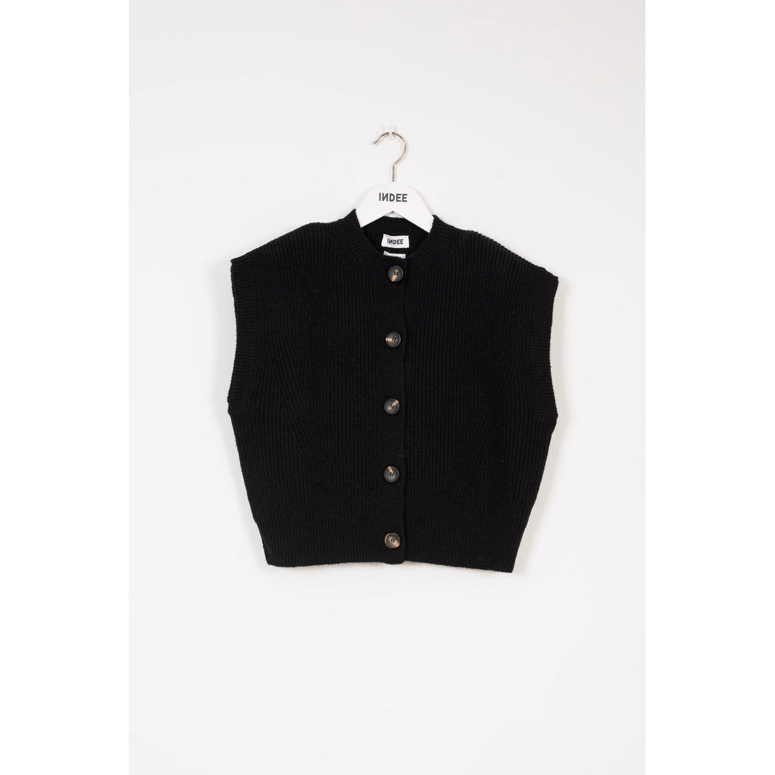 Indee Black Osiris Sleeveless Cardigan