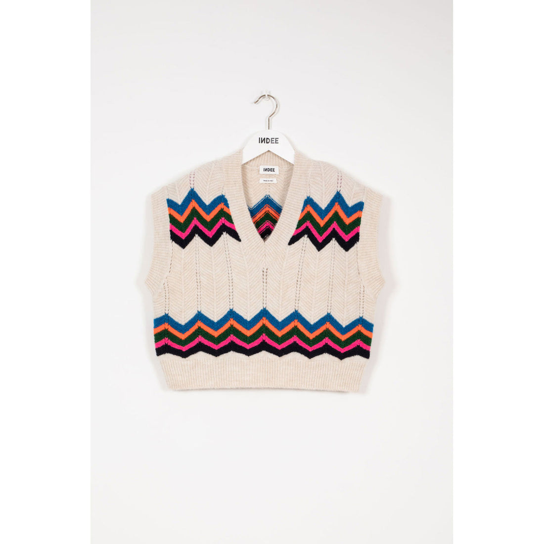 Indee Off White Graphic October Vest