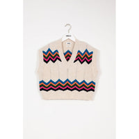 Indee Off White Graphic October Vest