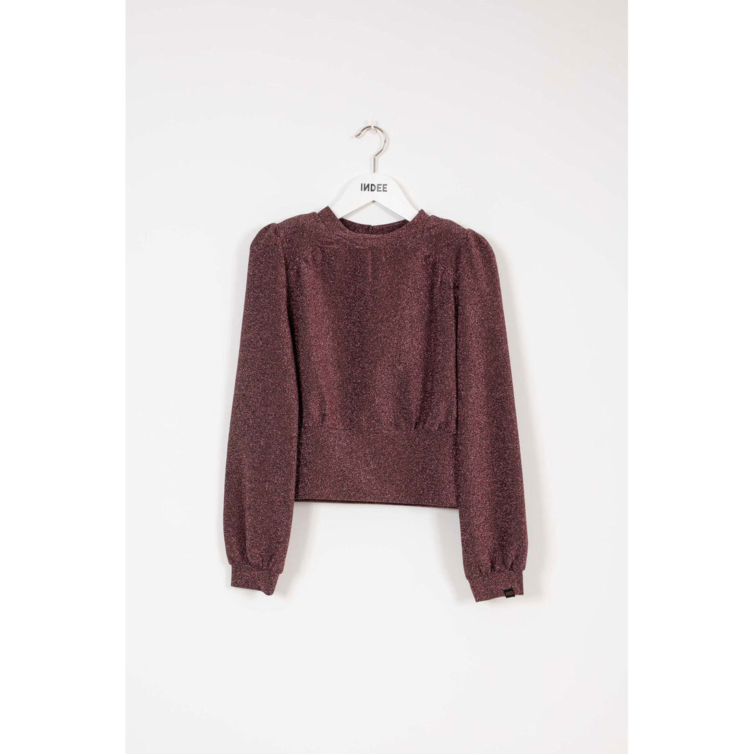 Indee Sorbet Pink Offset Glitter Top
