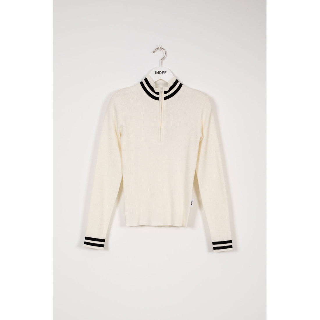 Indee Off White Olympia Zipper Turtleneck