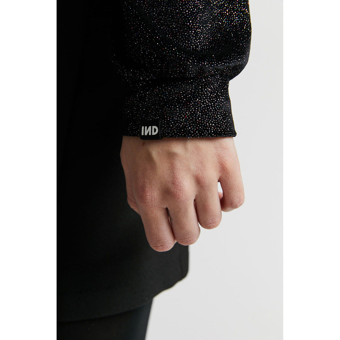 Indee Black Omega Glitter Top