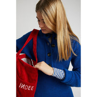 Indee Rubisa Red Oreo Corduroy Tote Bag
