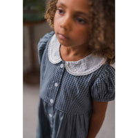 Little Cotton Clothes Little Blue Check Organic Audrey Dress