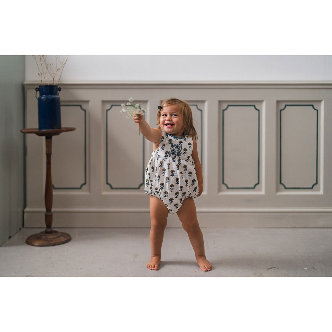Little Cotton Clothes Marigold Floral Organic Bridget Romper
