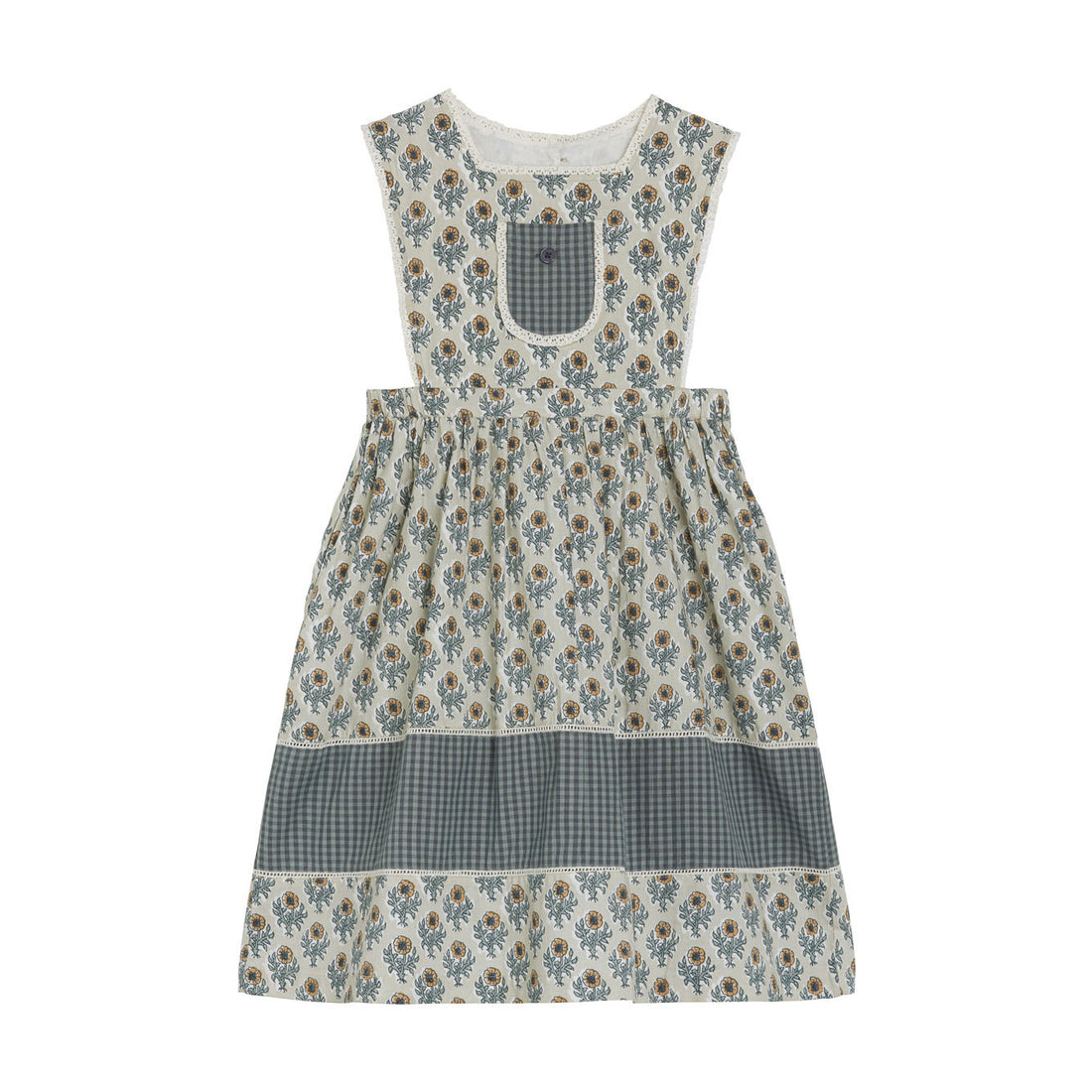 Little Cotton Clothes Thistle Floral Organic Dorothea Pinafore