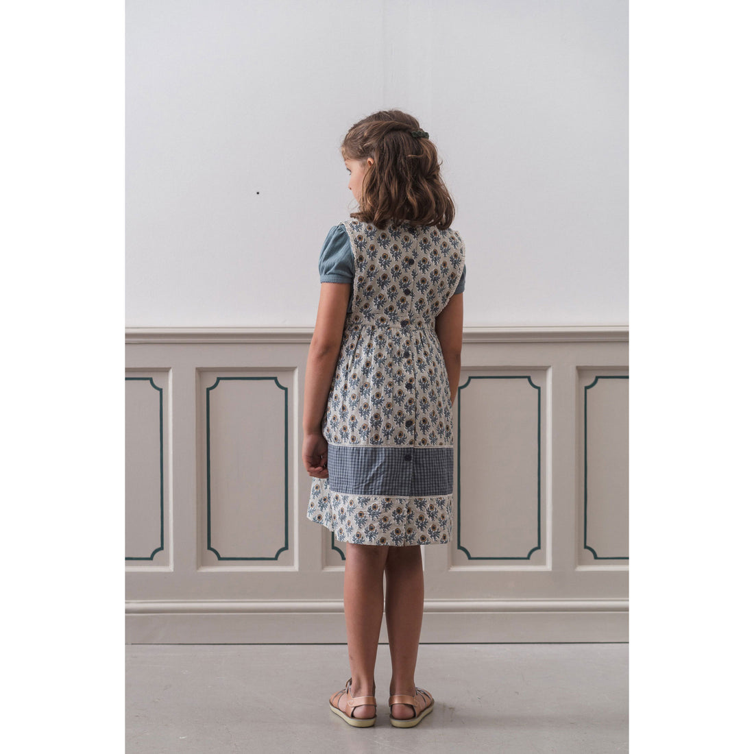Little Cotton Clothes Thistle Floral Organic Dorothea Pinafore